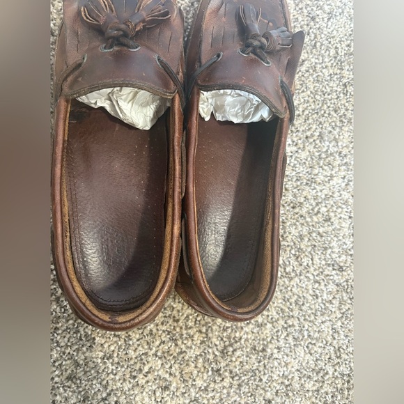 Bass Henry Men's Tassel Loafers Brown Leather Slip On Casual Dress Shoes Size 8 - Picture 5 of 7